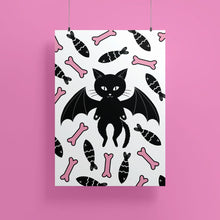 Laden Sie das Bild in den Galerie-Viewer, Bat Cat | Art Print - Scaredy Cat Studio