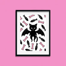 Load image into Gallery viewer, Bat Cat | Art Print - Scaredy Cat Studio
