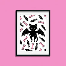 Laden Sie das Bild in den Galerie-Viewer, Bat Cat | Art Print - Scaredy Cat Studio