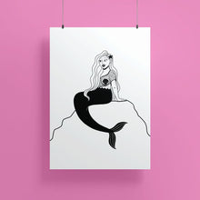 Load image into Gallery viewer, Blonde Mermaid | Art Print - Scaredy Cat Studio
