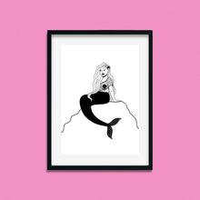 Laden Sie das Bild in den Galerie-Viewer, Blonde Mermaid | Art Print - Scaredy Cat Studio