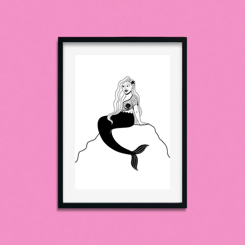 Blonde Mermaid | Art Print - Scaredy Cat Studio