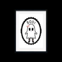 Load image into Gallery viewer, Boo! Cute Ghost Girl | Art Print - Scaredy Cat Studio
