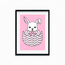 Load image into Gallery viewer, Bunny in Easter Egg | Art Print - Scaredy Cat Studio