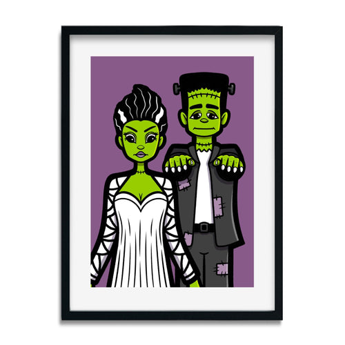 Frankenstein Couple | Classic Monsters | Art Print - Scaredy Cat Studio