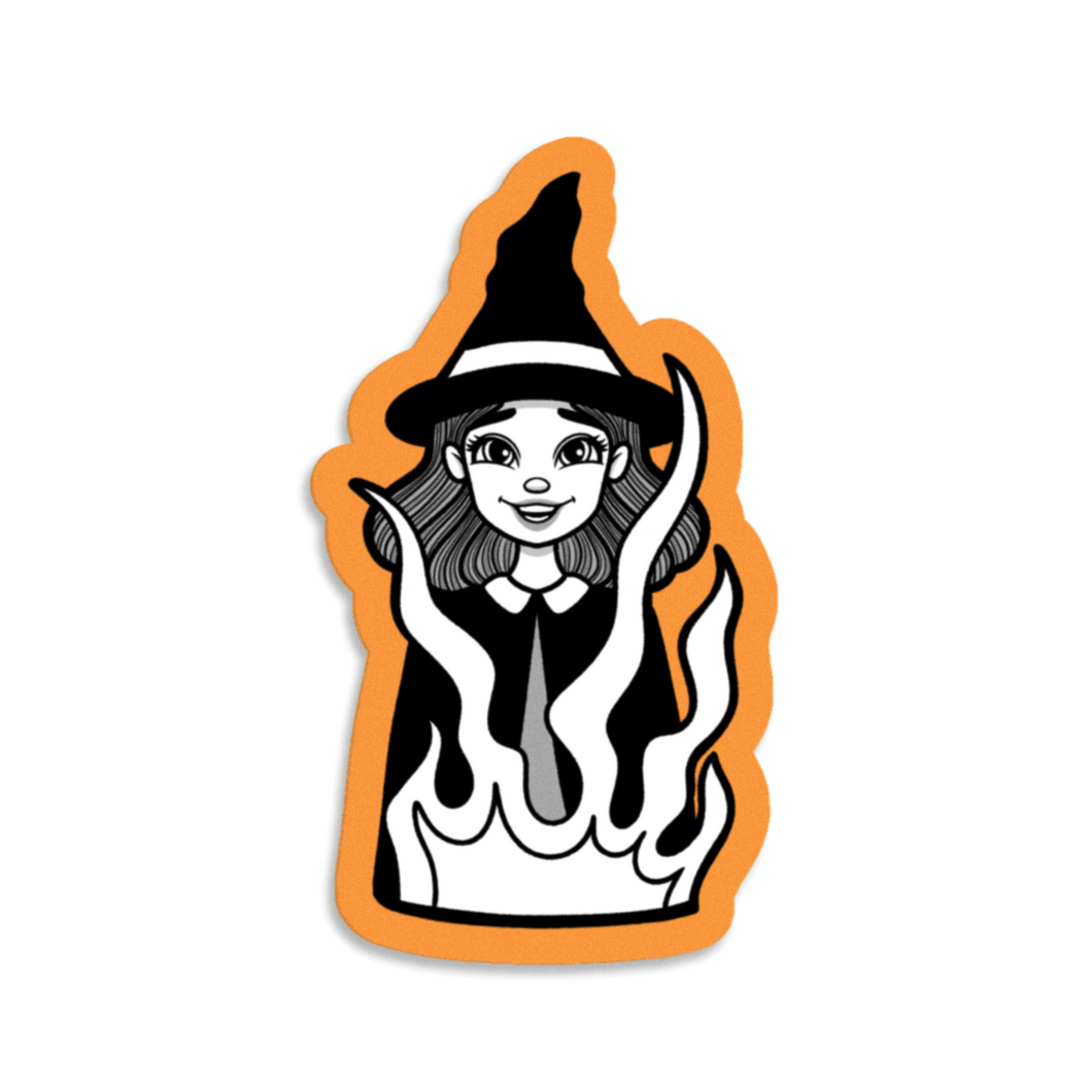 Witch & Cauldron | Classic Monsters | 3-inch Waterproof Sticker