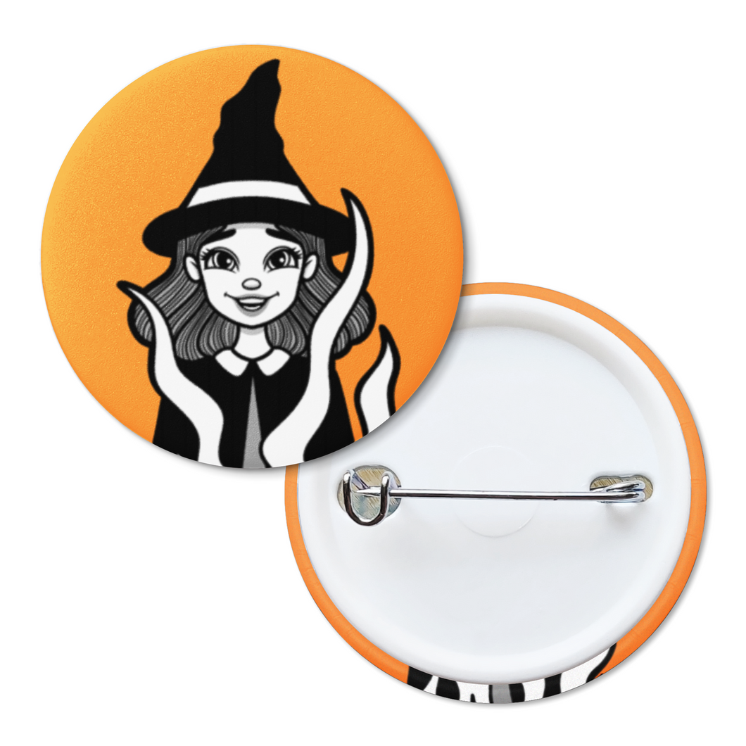 Witch & Cauldron | Classic Monsters | Pinback Badge Button