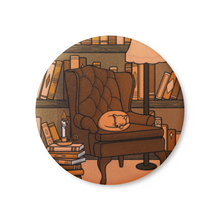 Load image into Gallery viewer, Comfy Cat | Haunted Library | Decorative Magnet
