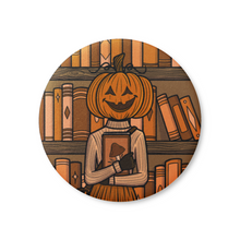 Load image into Gallery viewer, Pumpkin Girl | Haunted Library | Decorative Magnet
