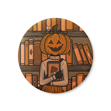 Laden Sie das Bild in den Galerie-Viewer, Kürbis-Mädchen | Geisterbibliothek | Pinback-Abzeichen-Schaltfläche
