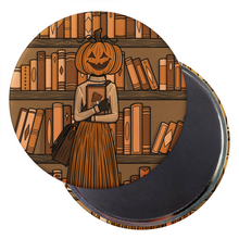 Load image into Gallery viewer, Pumpkin Girl | Haunted Library | Decorative Magnet
