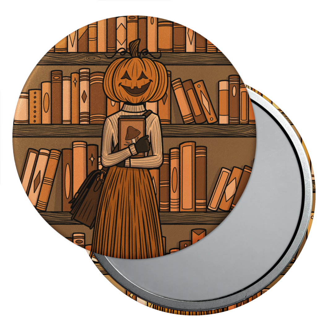 Pumpkin Girl | Haunted Library | Pocket Mirror