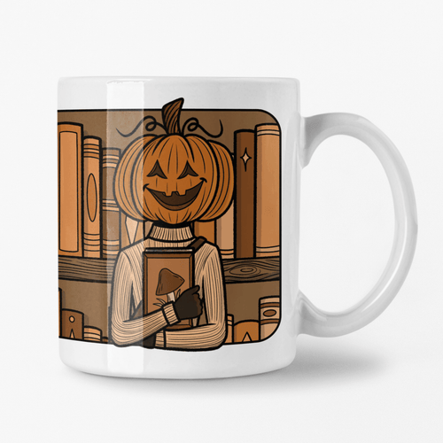 Pumpkin Girl | Haunted Library | Ceramic Mug - Scaredy Cat Studio