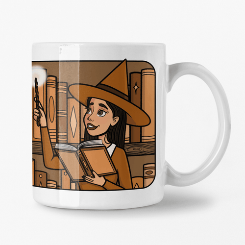Spell-Casting Witch | Haunted Library | Ceramic Mug - Scaredy Cat Studio