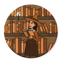 Load image into Gallery viewer, Spell-Casting Witch | Haunted Library | Pocket Mirror
