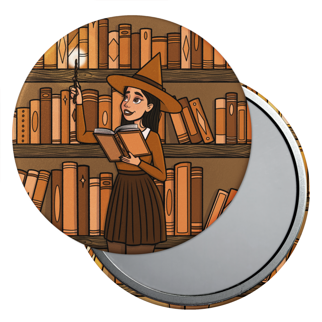 Spell-Casting Witch | Haunted Library | Pocket Mirror