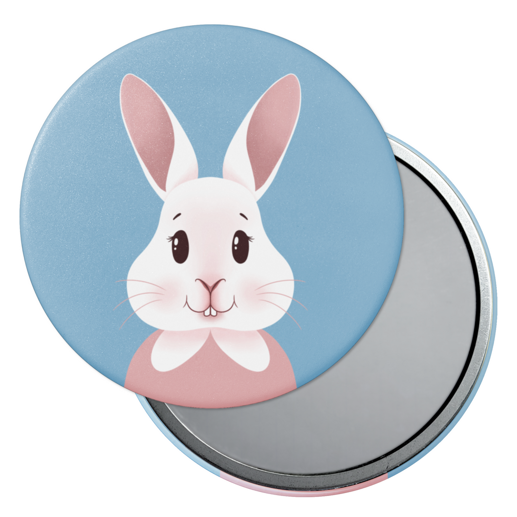 Happy Bunny Portrait | Pocket Mirror