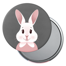 Load image into Gallery viewer, Happy Bunny Portrait | Pocket Mirror
