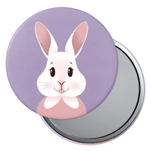 Load image into Gallery viewer, Happy Bunny Portrait | Pocket Mirror
