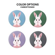 Load image into Gallery viewer, Happy Bunny Portrait | Pinback Badge Button