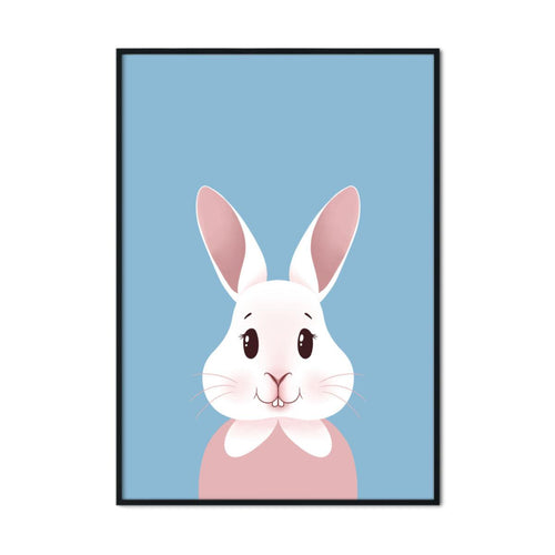 Happy Bunny Portrait | A2 Poster - Scaredy Cat Studio