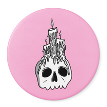 Load image into Gallery viewer, Skull & Candles | Round Beverage Coaster