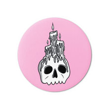 Load image into Gallery viewer, Skull &amp; Candles | Pinback Badge Button
