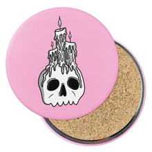 Load image into Gallery viewer, Skull & Candles | Round Beverage Coaster