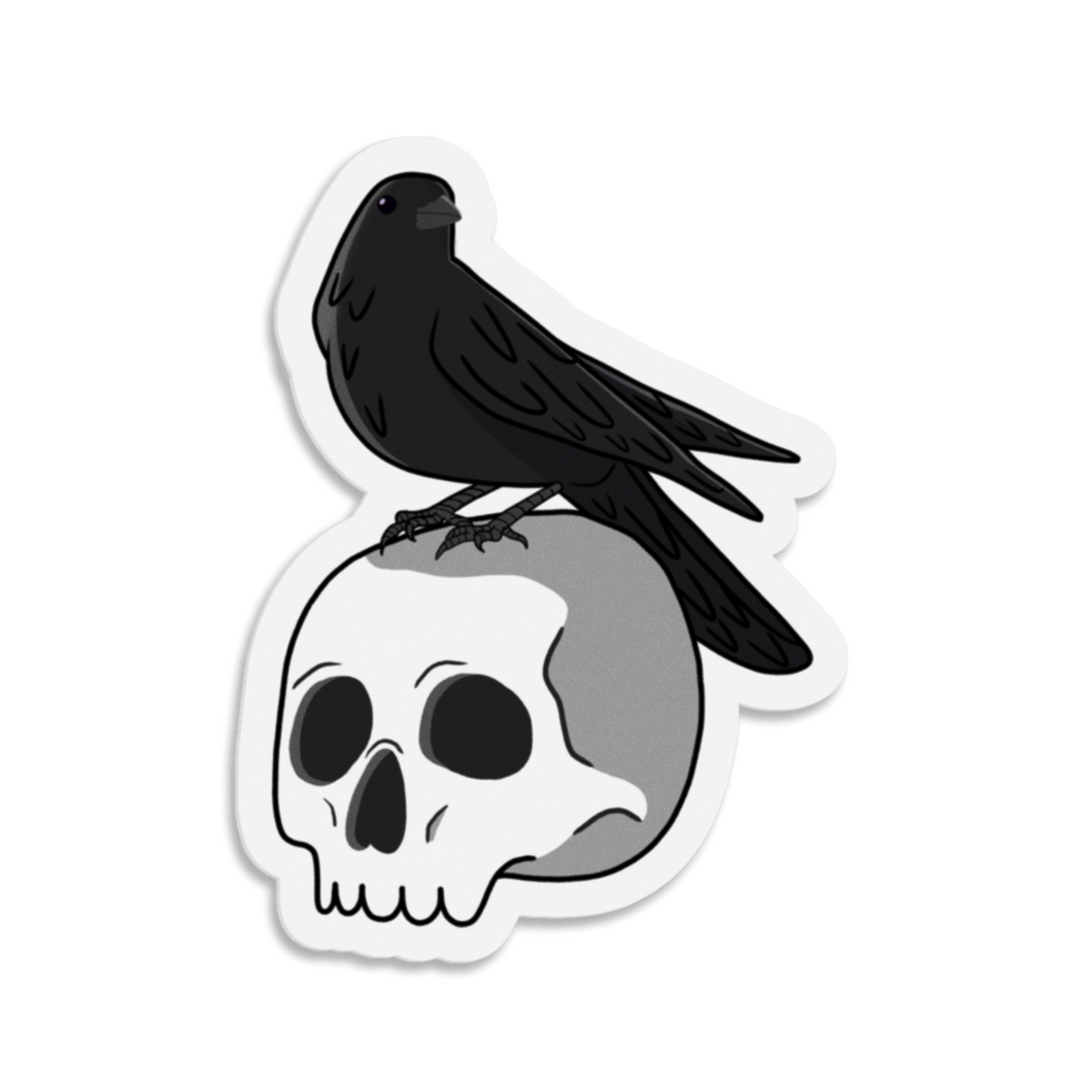 Skull & Raven | 3-inch Waterproof Sticker