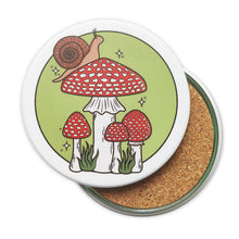 Load image into Gallery viewer, Mushroom Pals | Round Beverage Coaster Set - Scaredy Cat Studio
