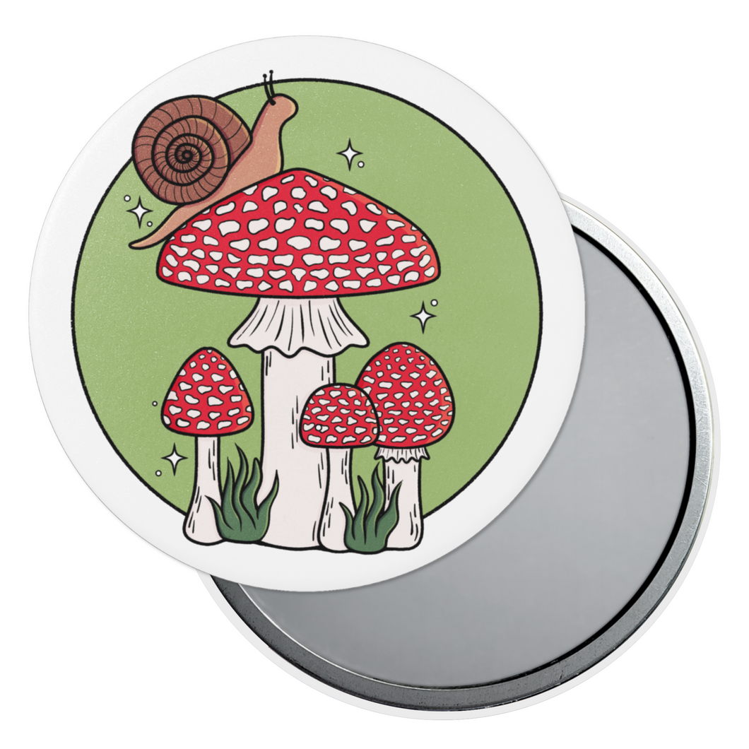 Snail with Fly Agaric Mushrooms | Mushroom Pals | Pocket Mirror