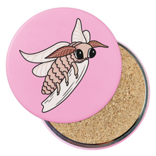 Load image into Gallery viewer, Silk Moth | Nocturnal Creatures | Round Beverage Coaster
