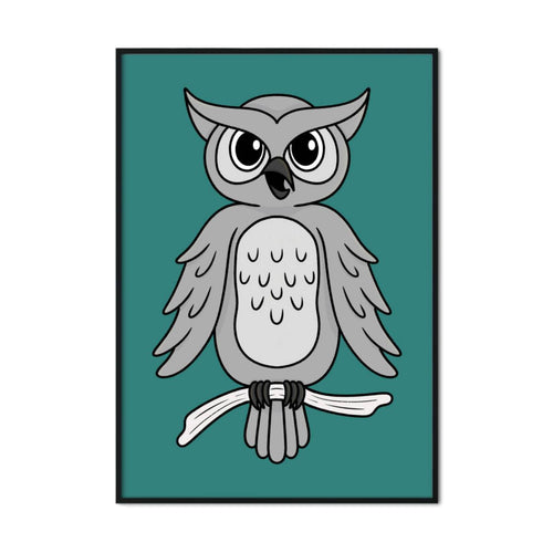 Owl | Nocturnal Creatures | A2 Poster - Scaredy Cat Studio