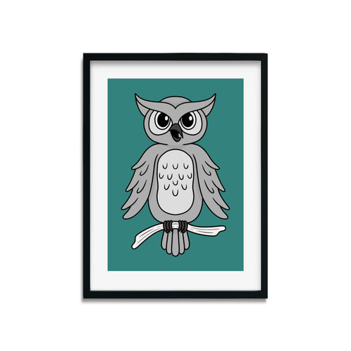Owl | Nocturnal Creatures | Art Print - Scaredy Cat Studio