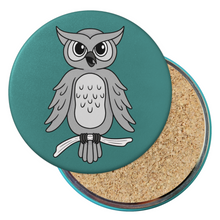 Load image into Gallery viewer, Owl | Nocturnal Creatures | Round Beverage Coaster