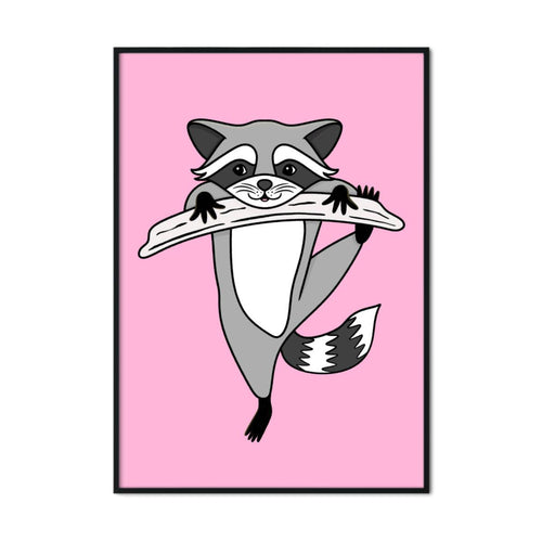Raccoon | Nocturnal Creatures | A2 Poster - Scaredy Cat Studio