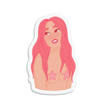 Load image into Gallery viewer, Pretty in Pink Mermaid | 3-inch Waterproof Sticker