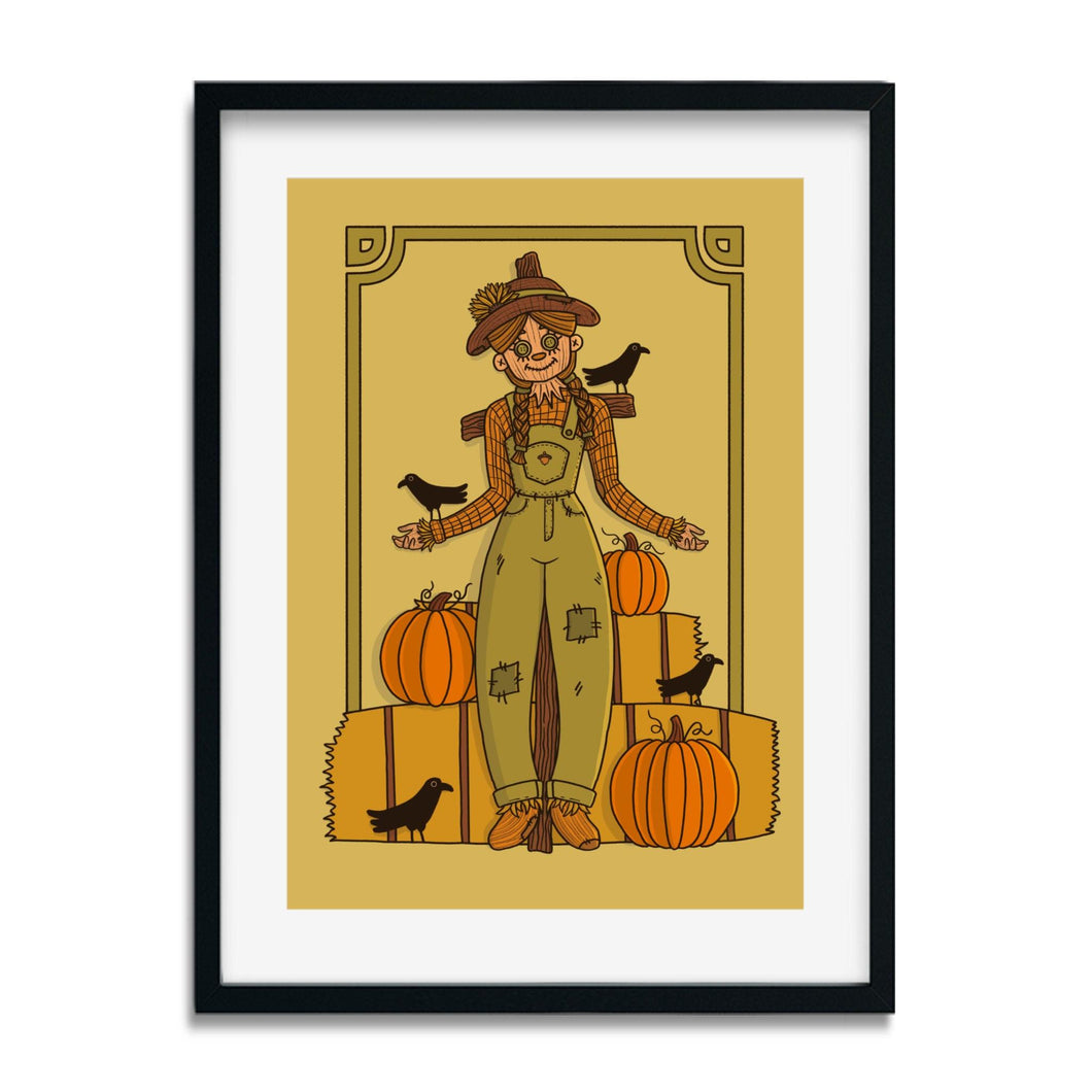 Autumnal Scarecrow Girl | Art Print - Scaredy Cat Studio