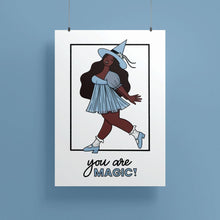 Load image into Gallery viewer, "You Are Magic!" Joyful Spring Witch | Art Print - Scaredy Cat Studio