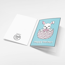 Load image into Gallery viewer, Bunny in Easter Egg | A6 Easter Greeting Card with Envelope - Scaredy Cat Studio
