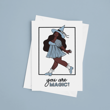Laden Sie das Bild in den Galerie-Viewer, "You Are Magic!" Joyful Spring Witch | A6 Greeting Card with Envelope - Scaredy Cat Studio