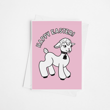 Laden Sie das Bild in den Galerie-Viewer, Kitschy Spring Lamb | A6 Easter Greeting Card with Envelope - Scaredy Cat Studio