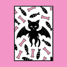 Laden Sie das Bild in den Galerie-Viewer, Bat Cat | A2 Poster - Scaredy Cat Studio
