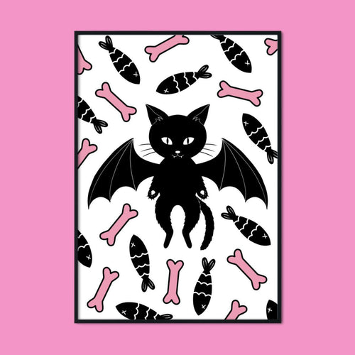 Bat Cat | A2 Poster - Scaredy Cat Studio