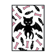 Laden Sie das Bild in den Galerie-Viewer, Bat Cat | A2 Poster - Scaredy Cat Studio
