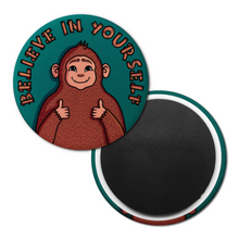 Load image into Gallery viewer, &quot;Believe in Yourself&quot; Bigfoot | Decorative Magnet
