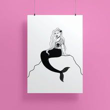 Laden Sie das Bild in den Galerie-Viewer, Blonde Mermaid | Art Print - Scaredy Cat Studio
