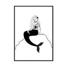 Laden Sie das Bild in den Galerie-Viewer, Blonde Mermaid | A2 Poster - Scaredy Cat Studio
