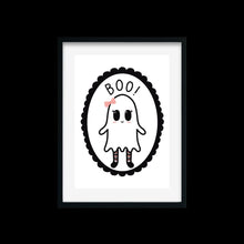 Laden Sie das Bild in den Galerie-Viewer, Boo! Cute Ghost Girl | Art Print - Scaredy Cat Studio
