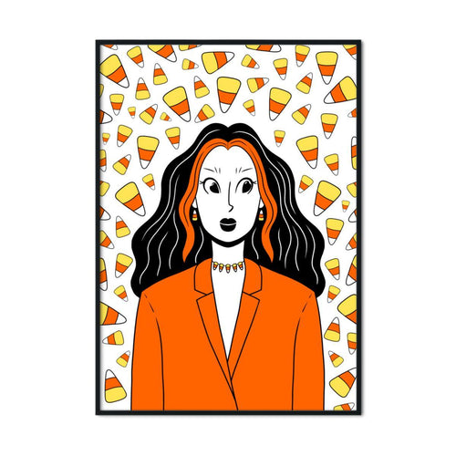 Candy Corn Girl | A2 Poster - Scaredy Cat Studio